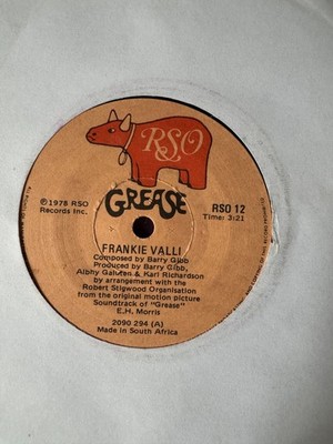 Frankie Valli - Grease - 1978 UK Film theme 7'' vinyl record