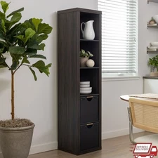 5 Cube Storage Organizer Vertical Bookcase W/ Open Back Design Home Office New