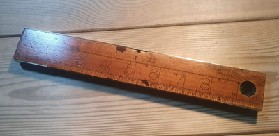 Vintage J Rabone 10  No.1372  Boxwood & Brass Spirit Level Old Woodworking Tools