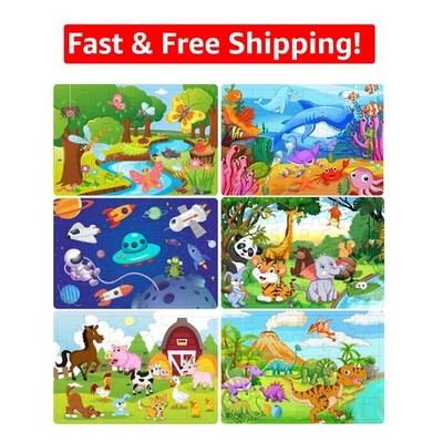 24-30 Piece Wooden Animal Puzzles - Engaging Educational Fun for Toddlers