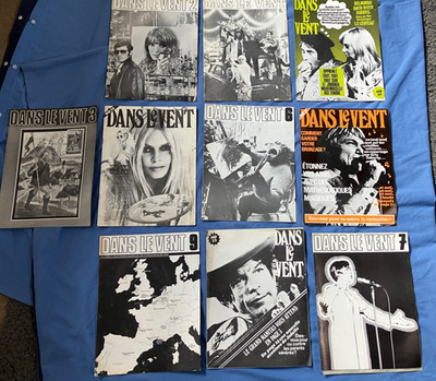 RARE LOT OF 10 x VINTAGE 1960-70s ''DANS LE VENT'' FRENCH MAGAZINES ALL GOOD SOLID