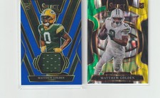 2025 Panini Select Swatches Matthew Golden Blue Prizm & Green Yellow Shock RC