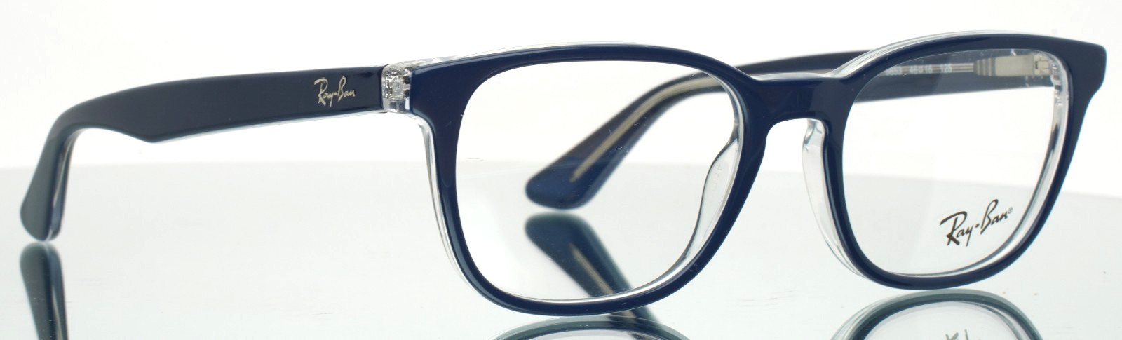 RAY BAN RB1592 3853 Navy Unisex Kids Square Full Rim Eyeglasses 46-16-125 B:35