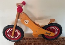 + Steiff Kinder Laufrad Classic für Jungs / Mädels Holz +