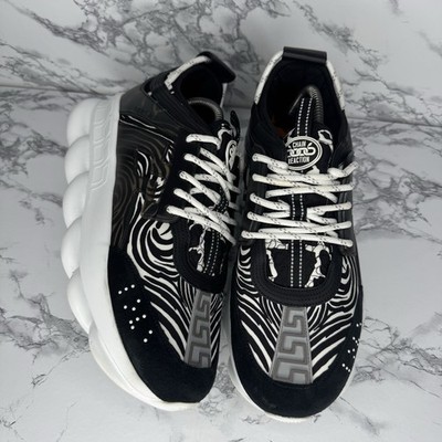 Versace Chain Reaction Black White Men s Sneakers Size 43EU 10US