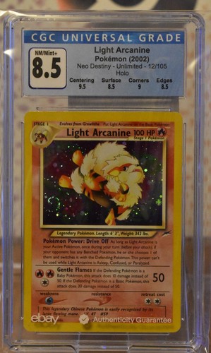 Light Arcanine (Unlimited) graded CGC 8.5 for sale on eBay