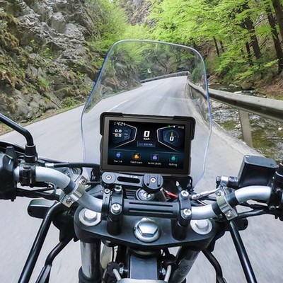 7''Touch Screen Motorcycles Navigator GPS Wireless CarPlay with camera DVR & TPMS