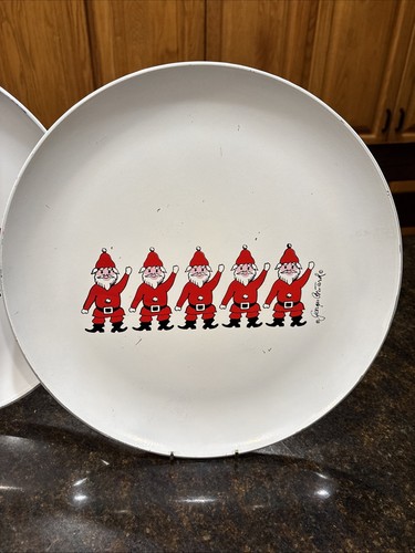 Set 5 bicchieri SANTA Natale GEORGES BRIARD e 2 vassoi abbinati da 14" - Foto 13 di 17