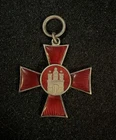 WWI German Hamburg Hanseatic Cross 1914 Medal Flat Ring Enamel Hansa Imperial