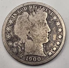 《SILVER》1900  Barber Silver Half Dollar   《SILVER .3617 oz》