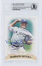Mariano Rivera New York Yankees Signed 2011 Topps Tier One #63 #/799 BAS 10 Card