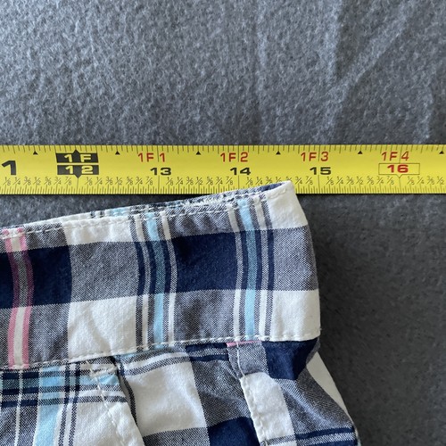 Aeropostale Shorts Womens Size 3/4 Plaid Check Blue Pink Sky White Stretch Aero - Picture 2 of 14
