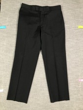 BOSS Hugo Boss Pants Mens 34R Black Dress Trousers Flat Front Slacks Formal