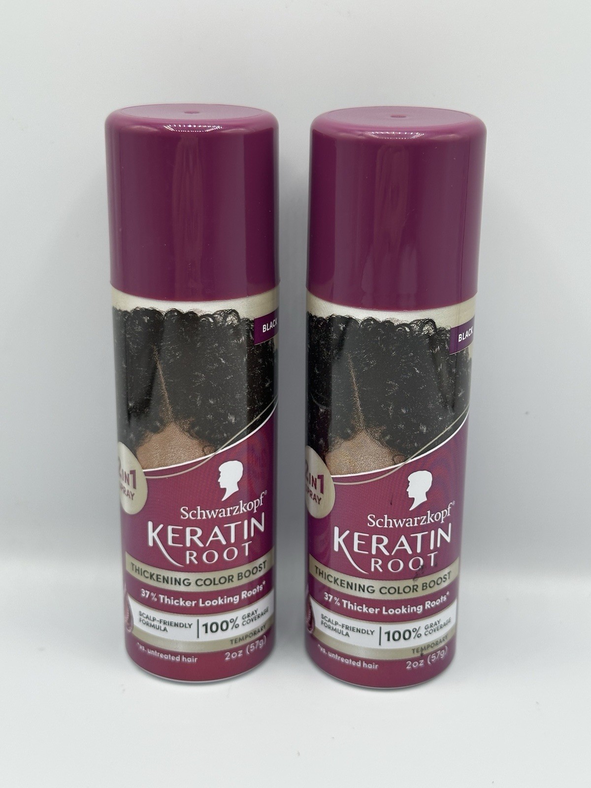 2 Schwarzkopf Keratin Root Thickening Temporary Hair Color S