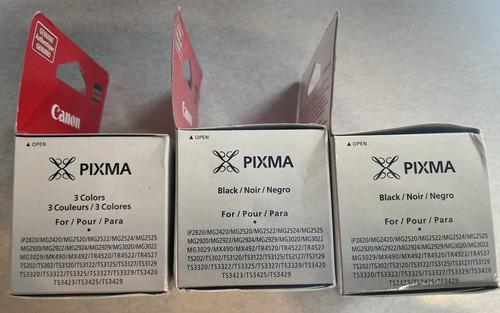 Lot of 3 New Canon PG-245XL & CL-246 Black Color Genuine Ink Cartridge PIXMA OEM - Bild 7 von 8