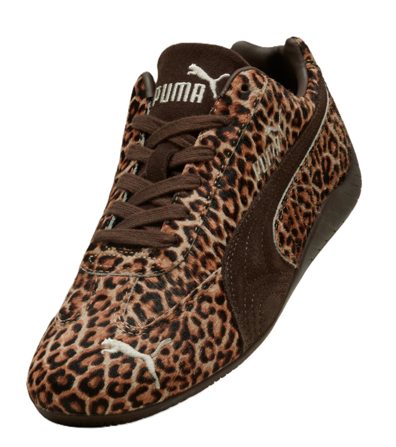 Puma Women's Speedcat Wild Leopard Pony Hair Chocolate/Warm White 406690-01 j