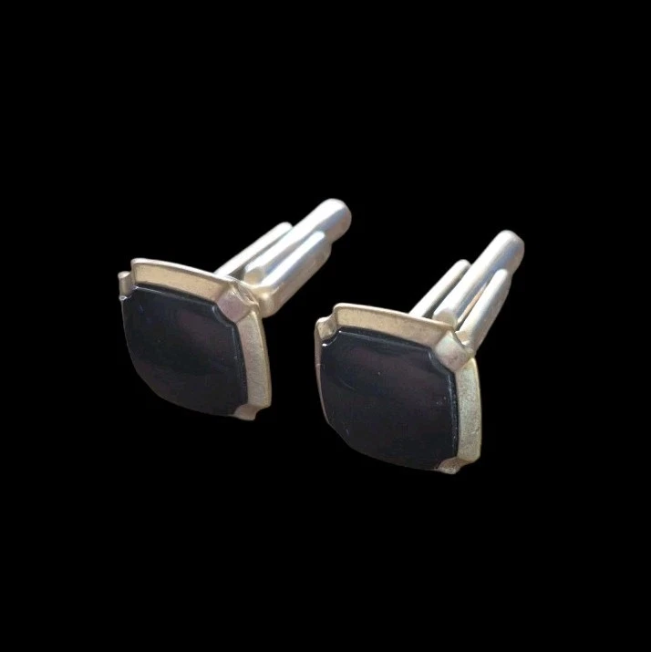 Gemelos vintage Hickok EE. UU. tono dorado azul lucite Foto 2 de 4