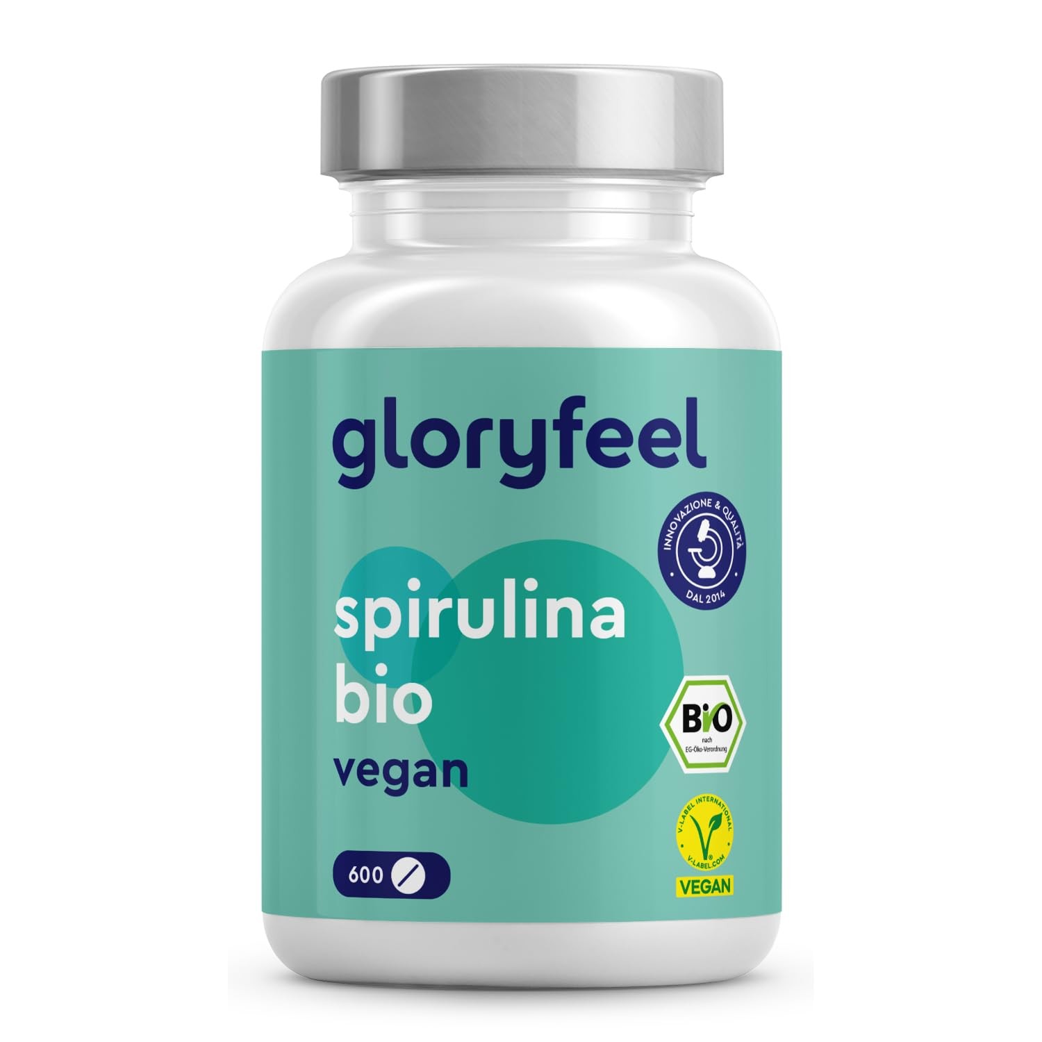 Spirulina Bio 600 Compresse 500mg - Alto Dosaggio Ficocianina Pura