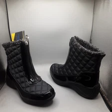 Khombu Megan Boots Women's 7M Black Wedge A133