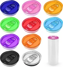 10 Pack 20 Oz Skinny Tumbler Replacement Lids Fit for 20Oz Sublimation Tumblers