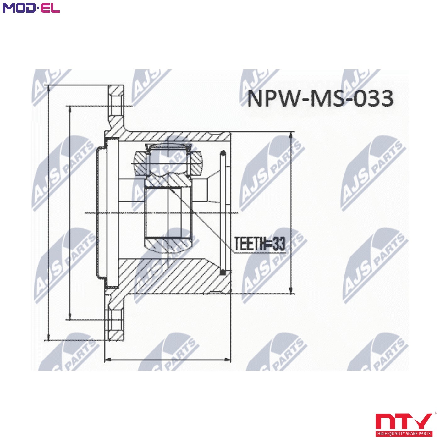N.T.Y. NPW-MS-054.NTY Joint Kit, drive shaft for MITSUBISHI,MITSUBISHI (BJC) - Image 12