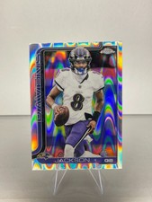 2025 Topps Chrome Football Lamar Jackson #24 Raywave