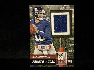 2013 Panini Elite Jersey # Match Eli Manning Fm Fourth And Goal 10/10 Giants