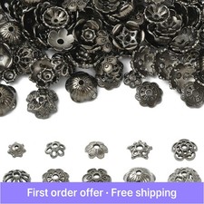 200pcs Tibetan Flower Shape Bead Caps for Jewelry Making