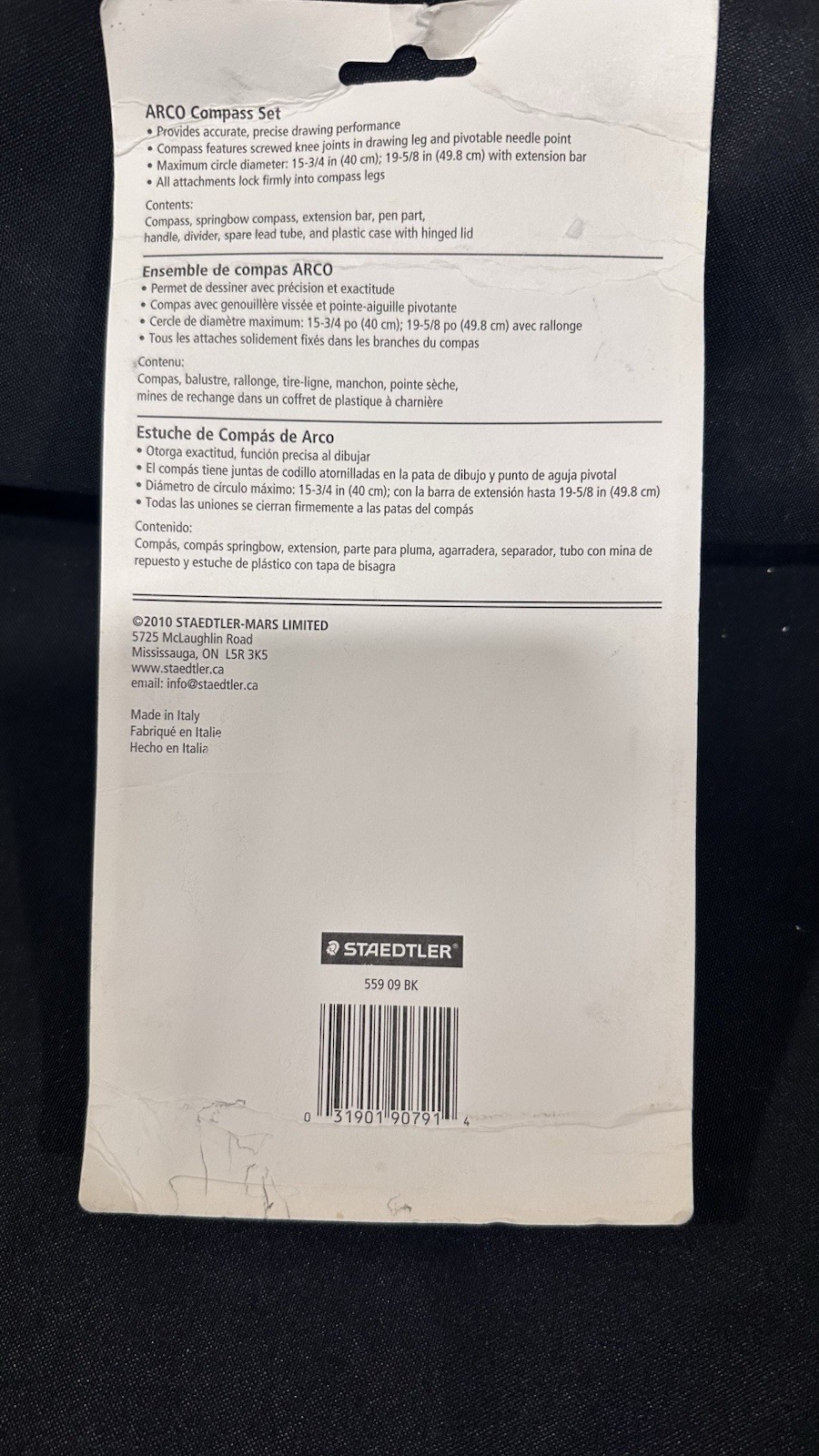 All Metal Staedtler ARCO Compass Set 8pc-- Includs Attchemtns & Plastic Case New