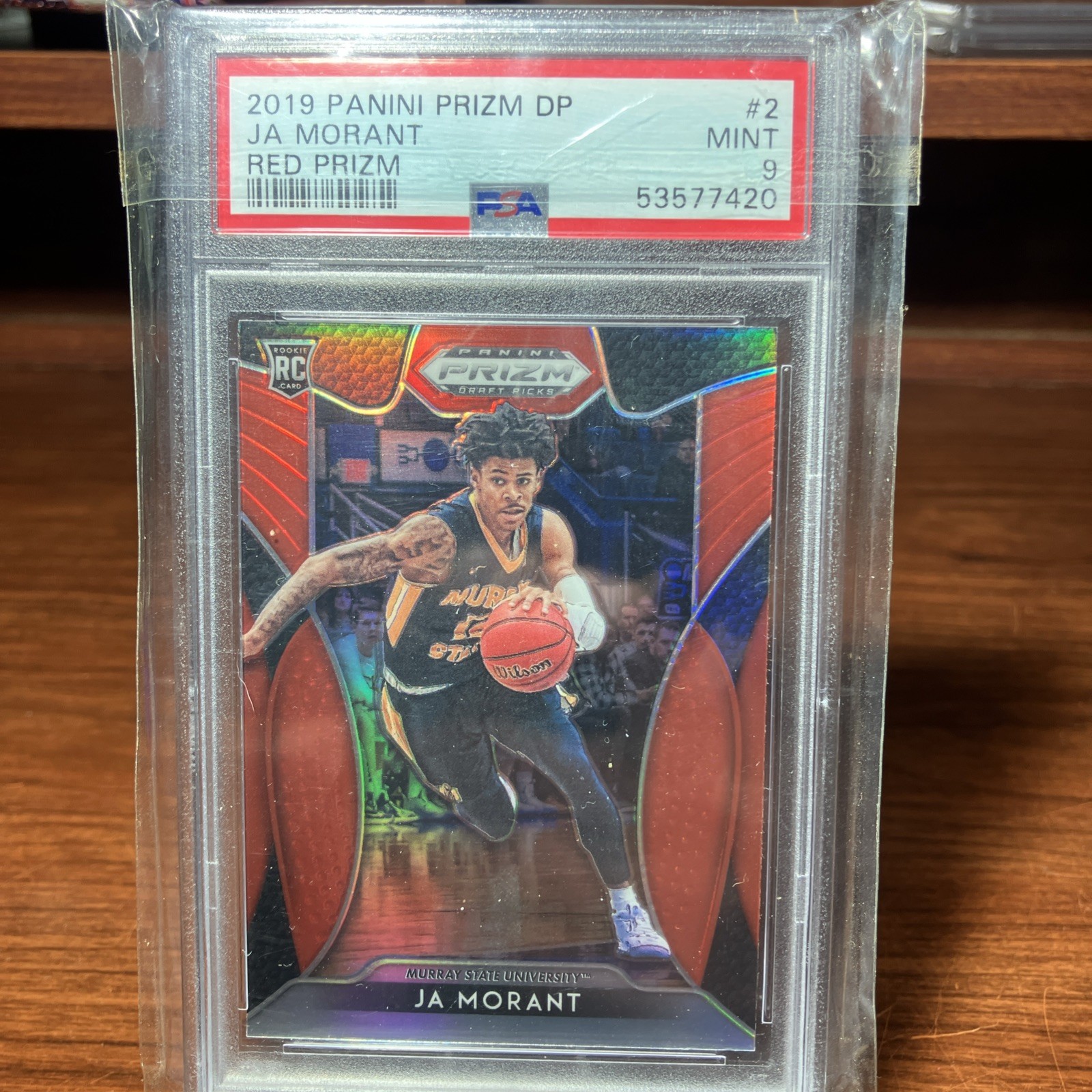 2019 Prizm Draft Picks Ja Morant #2 Red Prizm PSA 9 RC