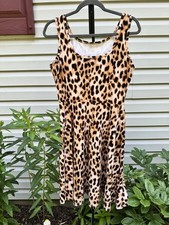 Fensace Women s Animal Print Sleeveless Dress Size Medium