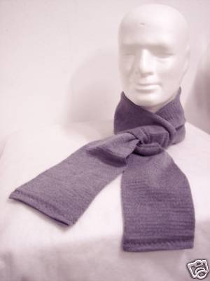 Solid Color LIGHT GREY 100% Wool Mer Single Scarf