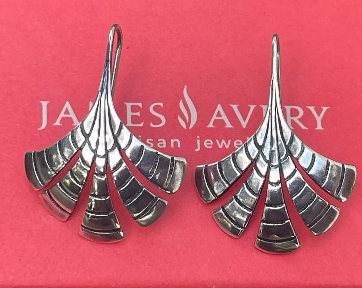 James Avery Sterling Silver Gingko Leaf Earrings