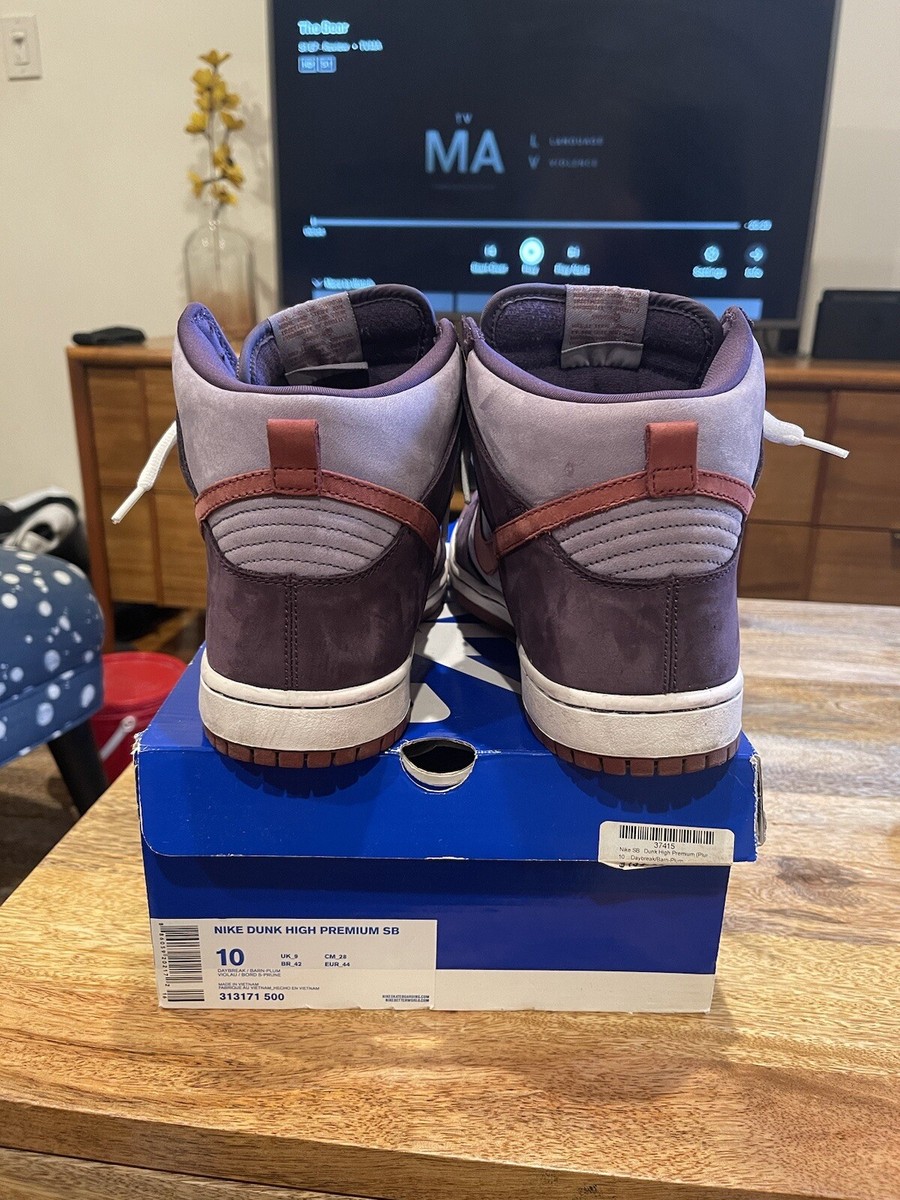 Size 10 - Nike SB Dunk High Premium Plum 2011 | eBay