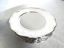 6 Kuchenteller in Silbermantel Edelstein Maria Theresia