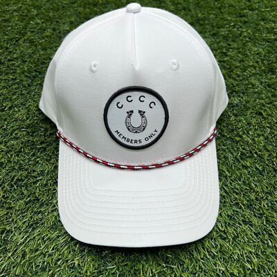 NWT Chill Cowboy Country Club Snapback White Rope Golf Trucker Style