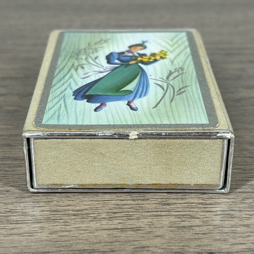 VTG Congress 606 Playing Cards Deck Silver Edge Floral Lady Maiden Design - Picture 7 of 11