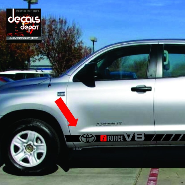 Rocker Panel Decal Stripes Fits TOYOTA TUNDRA SR5, 4WD, V8 or V6 2006