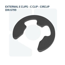 M6 - 6MM EXTERNAL E CLIPS - C CLIP - CIRCLIP DIN 6799