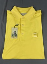 Donald Ross Golf Shirt Polo Chest Logo Small Yellow Polyester NWT MSRP 98