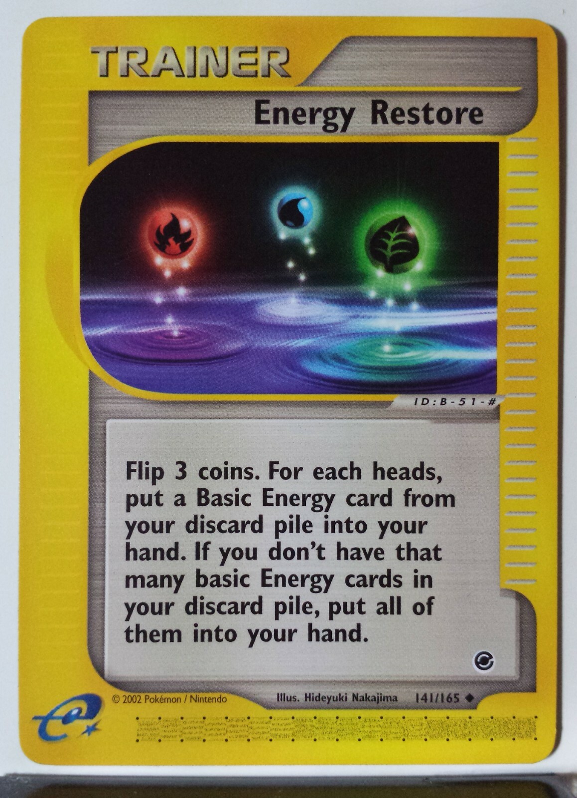 Energy Restore 141/165 NM - Expedition Base Set Pokemon Card - $2 Flat Shipping