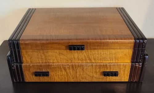 Antique Silverware Chest/Box with Drawer – Approx. 16.5" x 11.25" x 6" - Picture 2 of 13