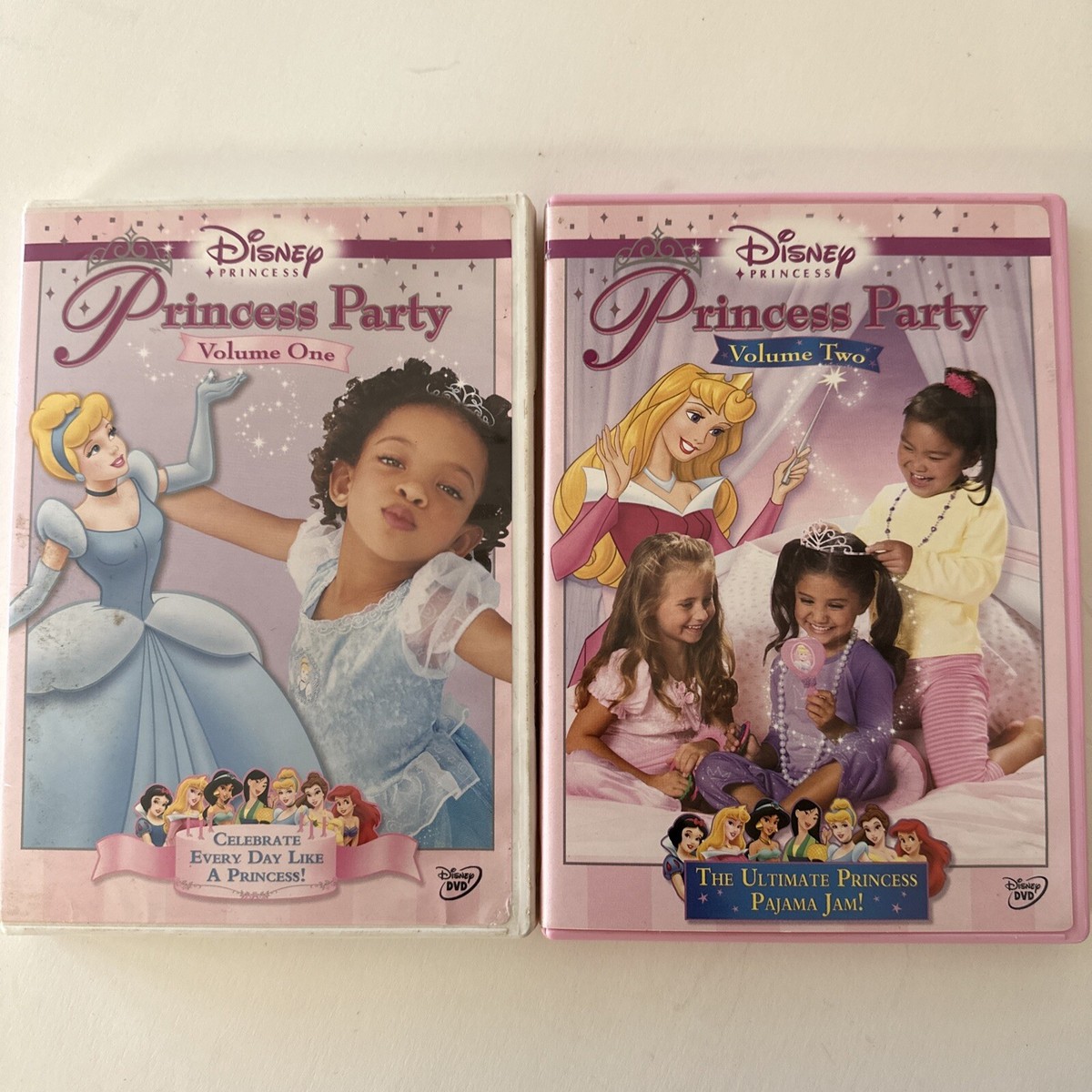 Disney Princess Party Volumes 1 & 2 DVD Stories Music and Games | eBay