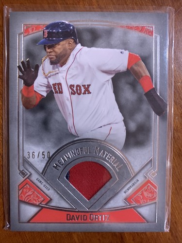 Red Sox๐ฅ2017 Topps Museum Meaningful Material Relic Lot (7) ORTIZ BETTS /50๐ - Picture 6 of 12