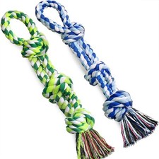 2 Pack Indestructible Dog Rope Toys for Aggressive Chewers Tug of War Dog Toy