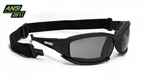 Epoch Hybrid Padded Motorcycle Glasses Transitional Lenses Clear to Smoke