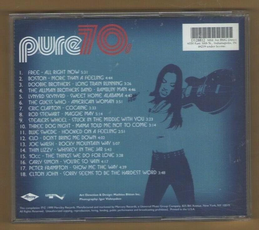 PURE 70s cd VARIOUS ARTISTS - 18 TRACKS | eBay