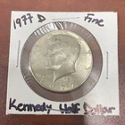 1977 D Kennedy Half Dollar Fine Condition Coin