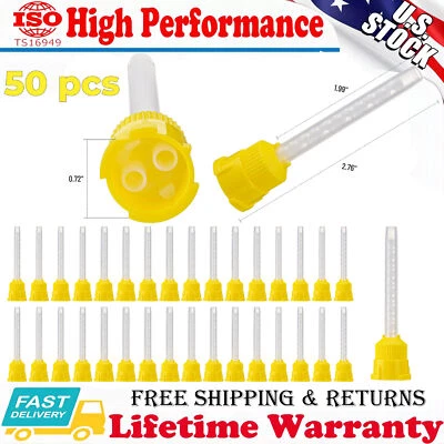 ELABPAL Yellow Dental Impression Mixing Tips 50Pcs (FDA)