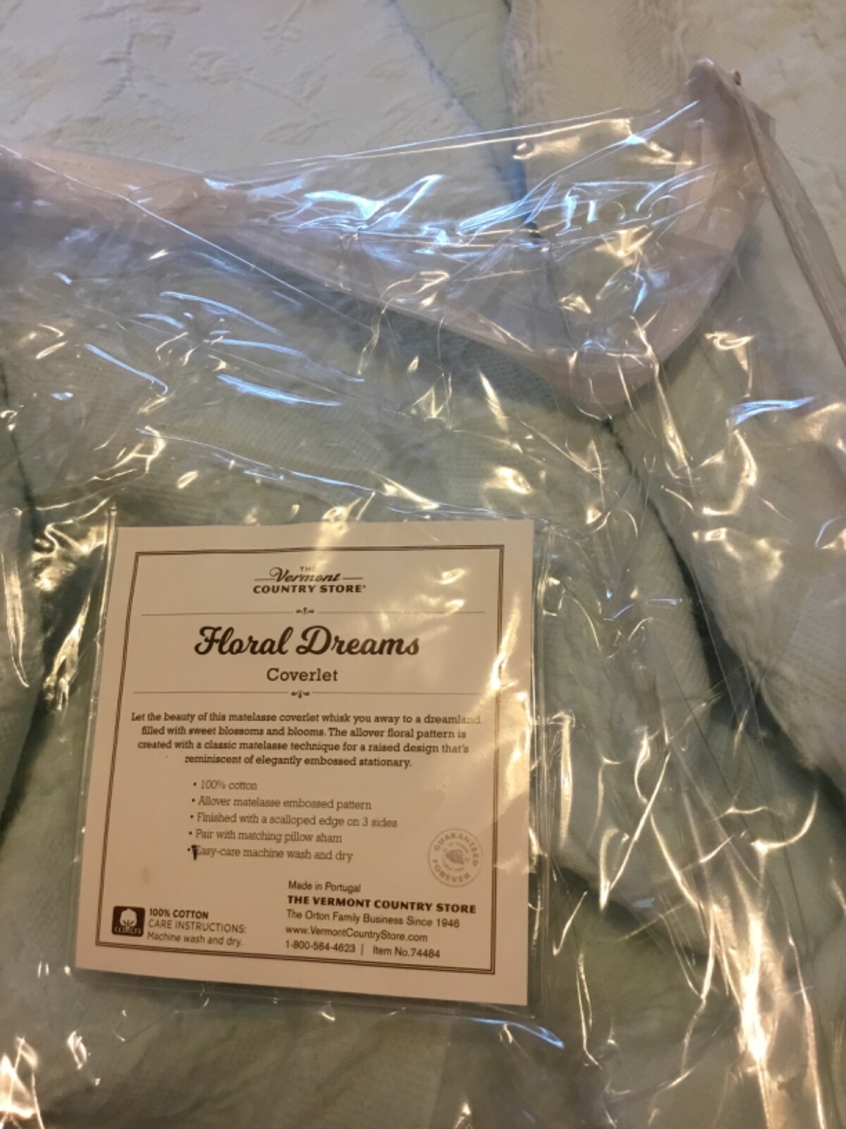 Vermont Country Store Matelasse Raised Cotton Bedspread SIZE Full/Queen